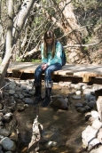 POCATELLO, Idaho — Annabelle Bransford, 12, enjoys the soothing water as she rests at the end of a family hike on Tuesday April 28, 2015. (Photo by Missy M Turner)